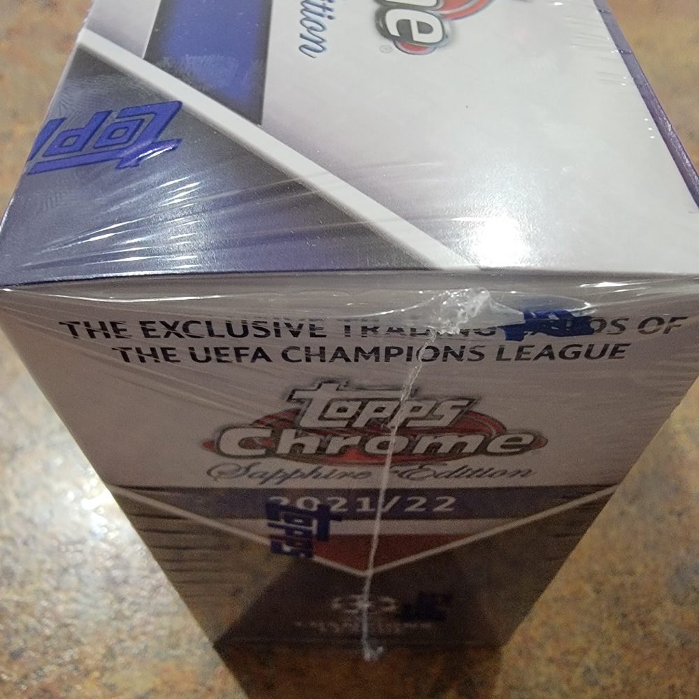 2021-22 Topps Chrome UEFA Champions League Sapphire Edition Box *Sealed* - Picture 6 of 7